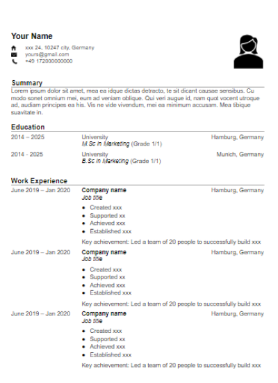 cv template 2