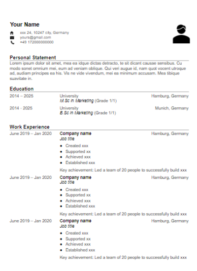 cv template 4